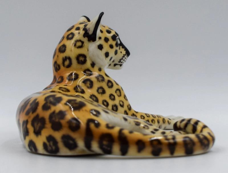 Nymphenburg Porcelain Hand Painted Leopard Design by Theodor Karner - 6