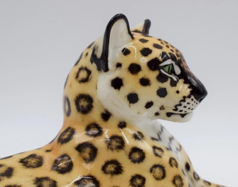 Nymphenburg Porcelain Hand Painted Leopard Design by Theodor Karner - 7