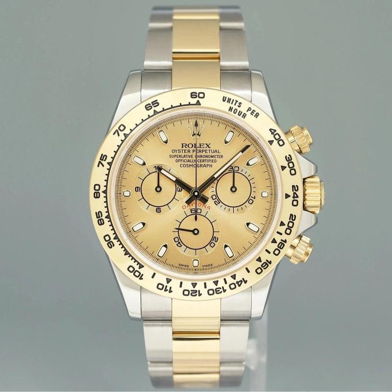 2022 MINT 116503 Rolex Daytona Two Tone Champagne Chrono Yellow Gold Watch - 2