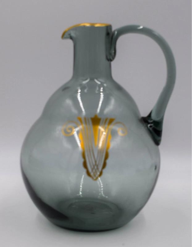 DAUM Nancy Art Deco Port Wine Drinking Set - Platter, Ewer and 6 Wines - 2
