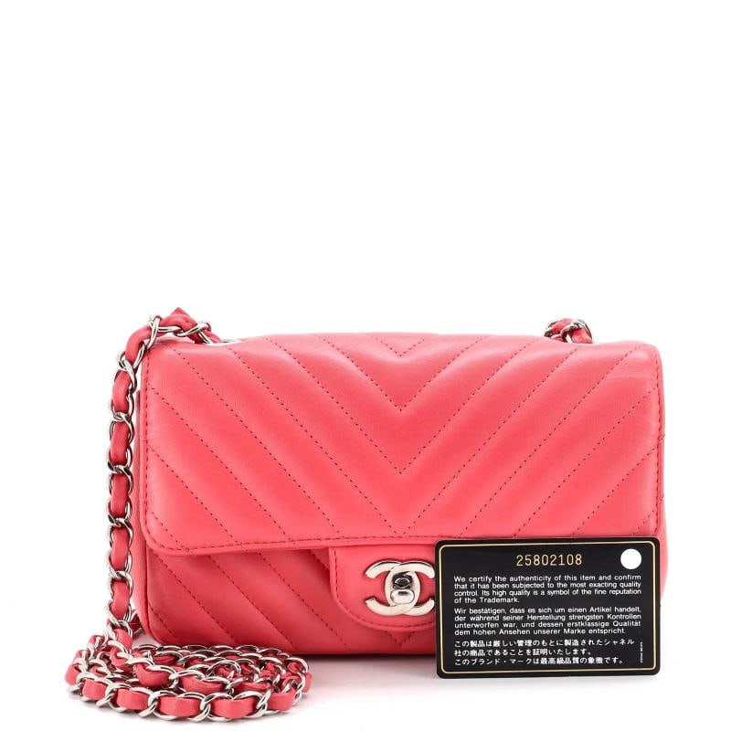 Chanel Classic Single Flap Bag Chevron Lambskin Mini - 2