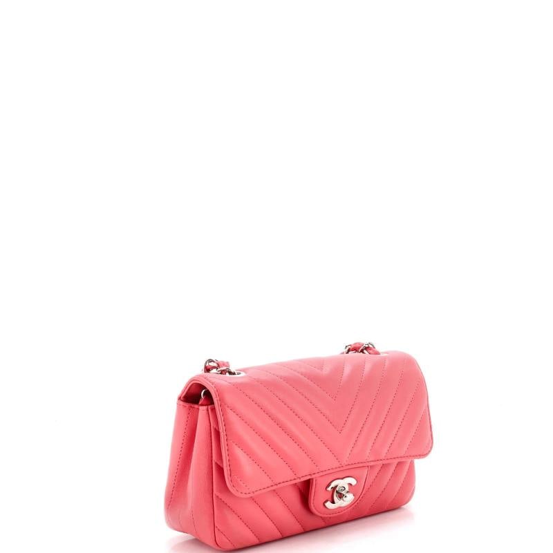Chanel Classic Single Flap Bag Chevron Lambskin Mini - 3