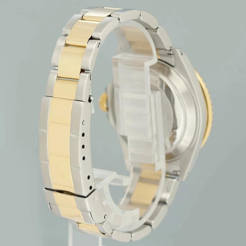 MINT Rolex Submariner 16613LB Two Tone Gold Silver Serti Diamond Gold Buckle - 4