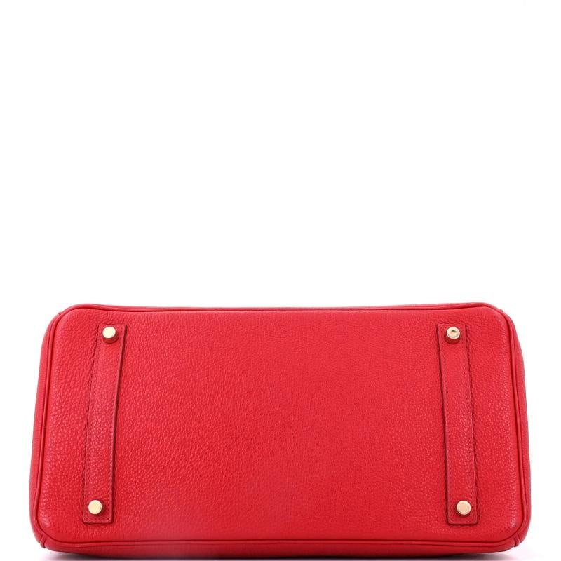 Hermes Birkin Handbag Red Togo with Gold Hardware 35 - 4