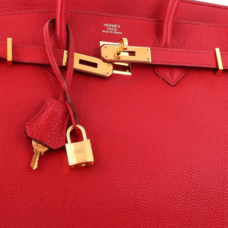 Hermes Birkin Handbag Red Togo with Gold Hardware 35 - 6