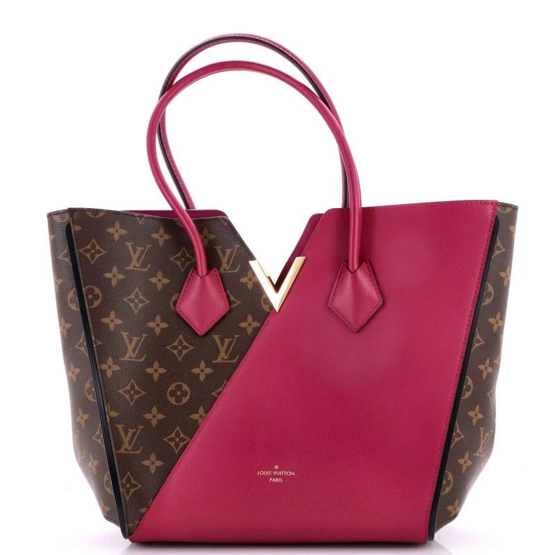 Louis Vuitton Kimono Handbag Monogram Canvas and Leather MM: Measurements: Handle Drop 7", Height 11", Width 10.5", Depth 6", Strap Drop None"