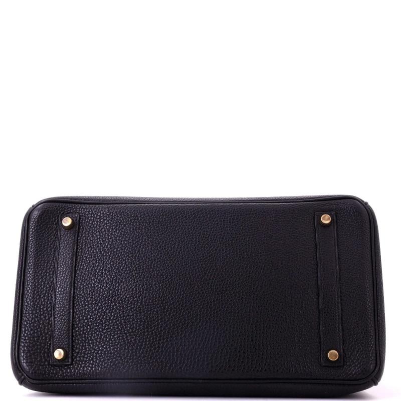 Hermes Birkin Handbag Black Togo with Gold Hardware 35 - 5