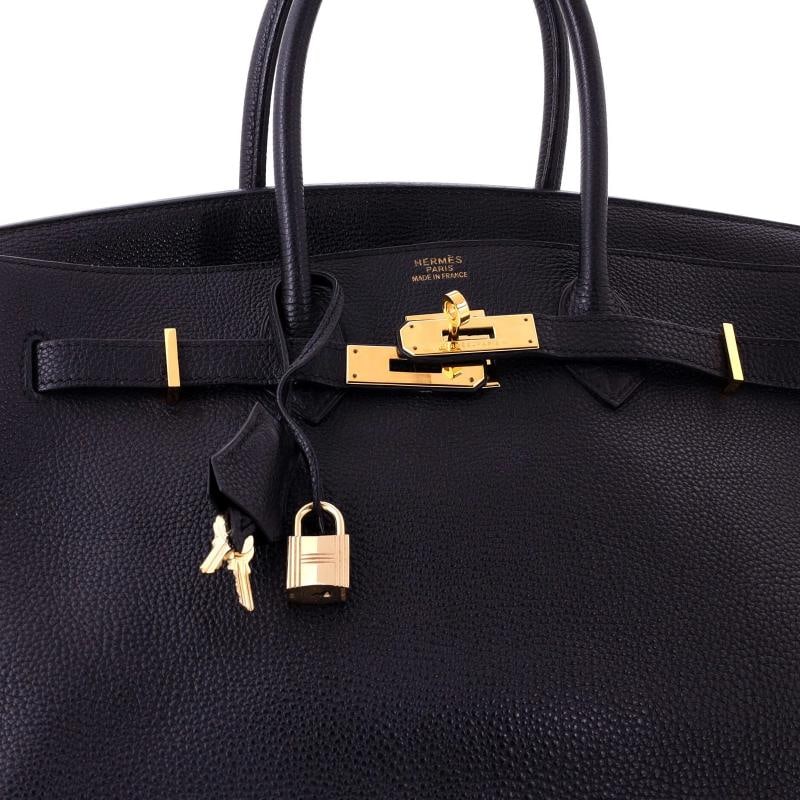 Hermes Birkin Handbag Black Togo with Gold Hardware 35 - 7