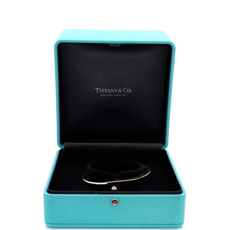 Tiffany & Co. Lock Bangle Bracelet 18K Rose Gold and 18K White Gold - 2