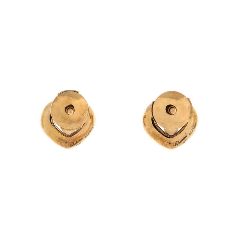 Chopard Happy Diamonds Heart Earrings 18K Yellow Gold with Diamonds and 1 - 2