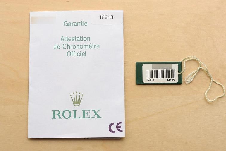 2007 PAPER ROLEX SUBMARINER 16613LB NO HOLES 18K GOLD 40MM STEEL WATCH - 6