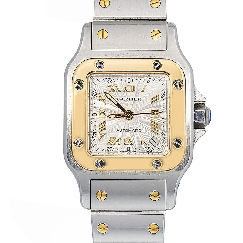 Cartier Santos W20045C4 Gold Two Tone Automatic White dial Women Watch 24mm - 2
