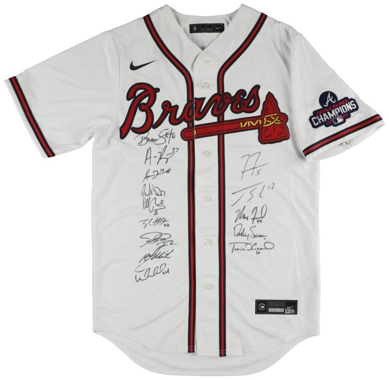 2021 Atlanta Braves World Series Champs Team Signed Nike Jersey MLB & Beckett (1 of 8)