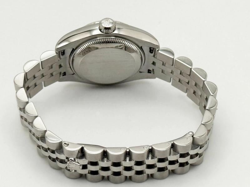 Rolex Ladies Datejust 179174 White Diamond Dial 18k Gold Bezel Steel Jubilee - 8