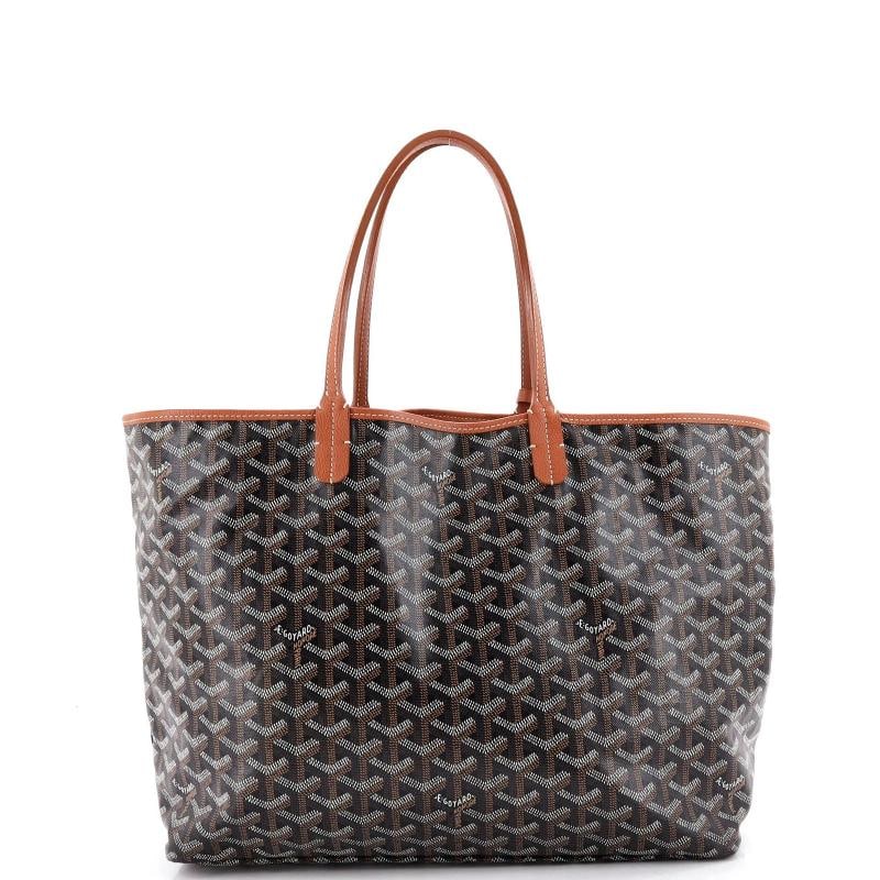 Goyard Saint Louis Tote Printed Coated Canvas GM: Condition: Pre-owned - Good,Brand: Goyard,Exterior Material: Canvas Coated,Style: Totes,Exterior Color: Black,Department: Women,Size: Gm,Accessories: Pochette