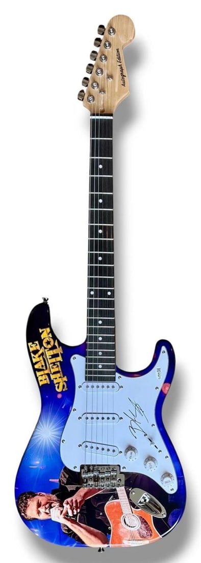 Blake Shelton Signed Guitar Custom Graphics JSA COA Gods Country God Gave Me You - 3