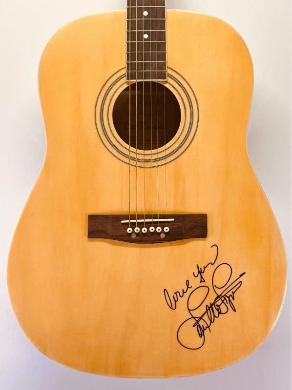 LORETTA LYNN Signed Acoustic Guitar Autograph Coal Miners Daughter JSA LOA - 2