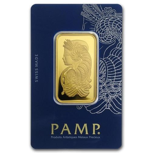 1 oz Gold Bar PAMP Suisse Lady Fortuna Veriscan (In Assay) .9999 Fine: Brand: Pamp Suisse,,Year: N/A,Total Precious Metal Content: 1 oz,Shape: Bar,Precious Metal Content per Unit: 1 oz,Metal Type: Gold,Fineness: 0.9999,Denomination: N/A,Country of Origin: