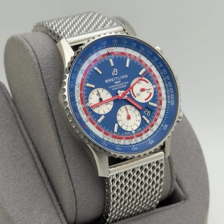 Breitling Navitimer B01 Pan Am Blue Dial AB0121 43mm Stainless Steel Box Paper - 4