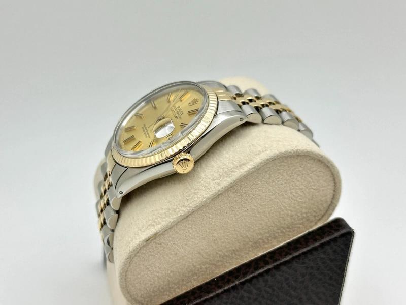 2024 Service Card Rolex Datejust 16013 36mm Champagne Dial 18K Yellow Gold Steel - 5