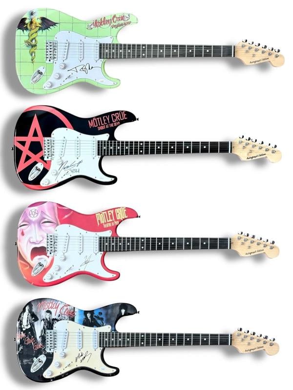 Motley Crue Signed Guitar Lot (4) JSA COA Tommy Lee Nikki Sixx Vince Neil Mars!: Industry: Music,Signed: Yes,Autograph Authentication: James Spence (JSA),Object Type: Guitar & Guitar Pick,Original/Reproduction: Original,Country of Origin: United States You are looking at a