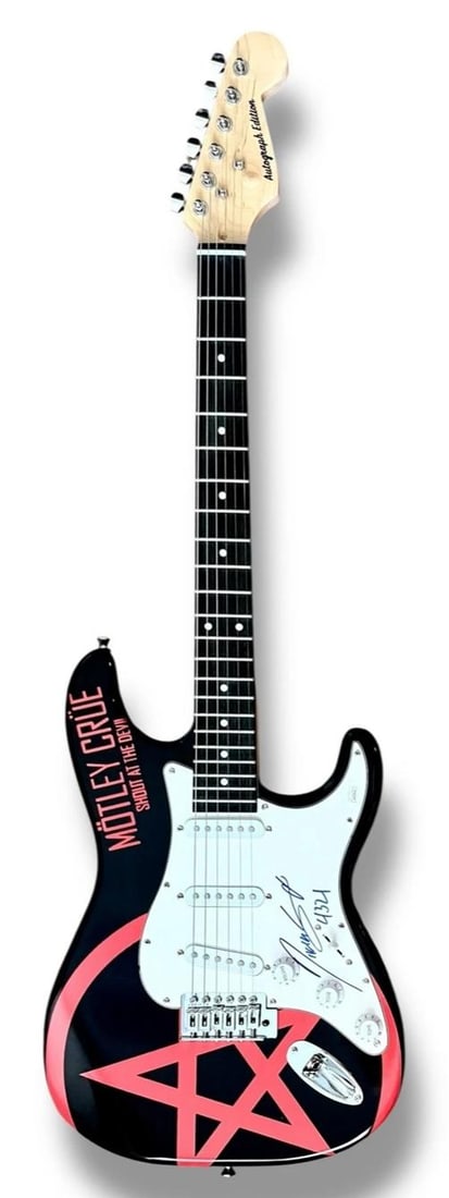 Motley Crue Signed Guitar Lot (4) JSA COA Tommy Lee Nikki Sixx Vince Neil Mars! - 9