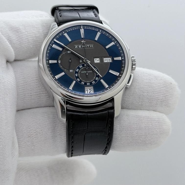 Zenith El Primero Winsor Annual Calendar 03.2070.4054 42mm Blue Dial Steel - 4
