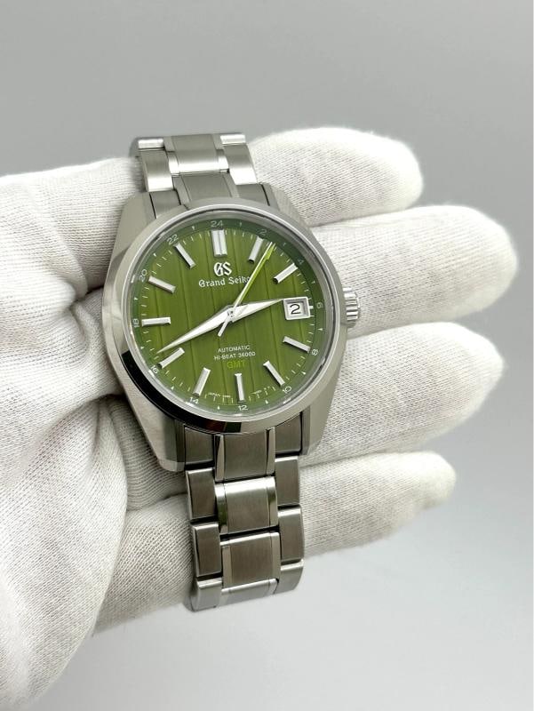 Grand Seiko Hi-Beat GMT Bamboo Garden SBGJ259 40mm Green Dial Stainless Steel - 2