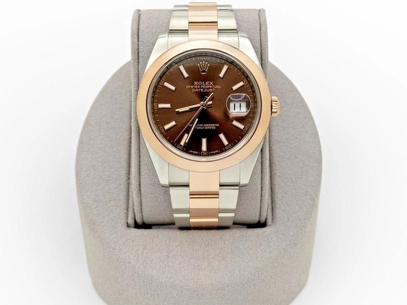 Rolex Datejust 41 126301 Chocolate Dial 18k Rose Gold Stainless Steel Box Paper - 2