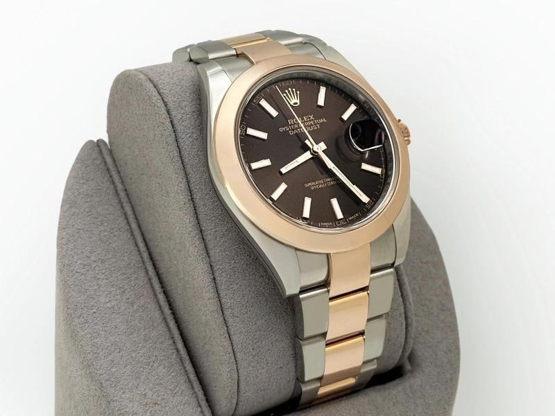 Rolex Datejust 41 126301 Chocolate Dial 18k Rose Gold Stainless Steel Box Paper - 3