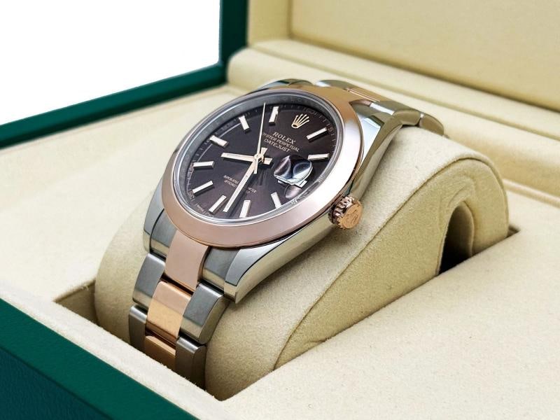 Rolex Datejust 41 126301 Chocolate Dial 18k Rose Gold Stainless Steel Box Paper - 6