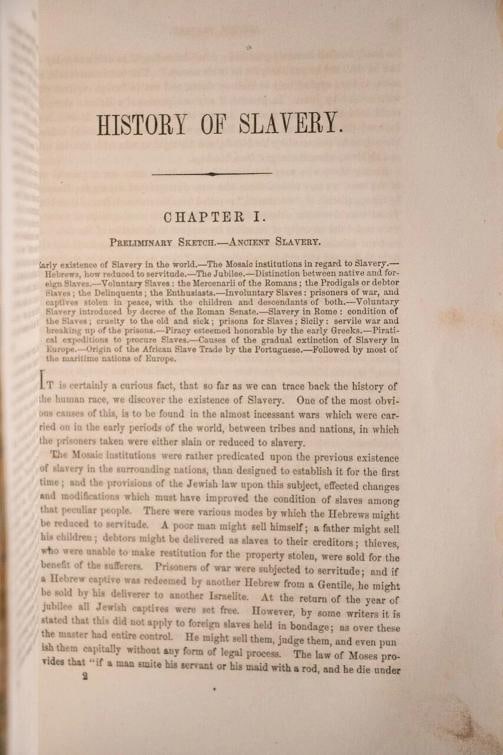 W O Blake / History of Slavery and the Slave Trade Ancient and Modern 1861 - 7