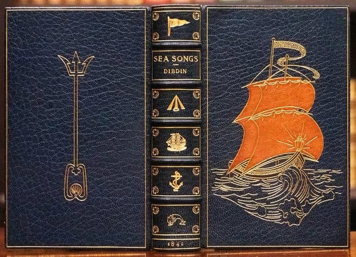 1841 Songs Naval and National "Poor Jack" Extra Illustrated Kelliegram Binding (1 of 17)