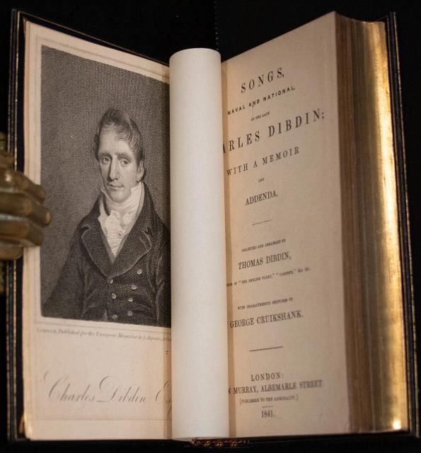 1841 Songs Naval and National "Poor Jack" Extra Illustrated Kelliegram Binding - 8
