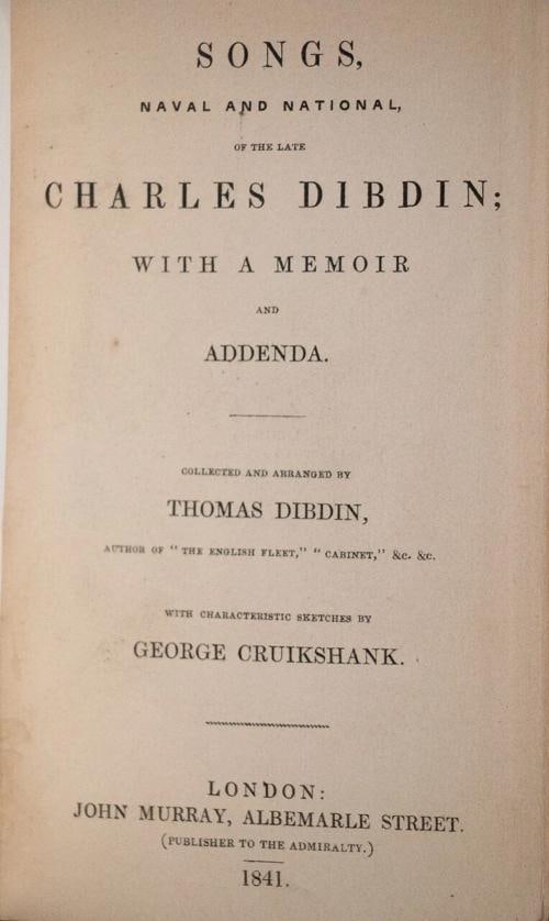 1841 Songs Naval and National "Poor Jack" Extra Illustrated Kelliegram Binding - 9