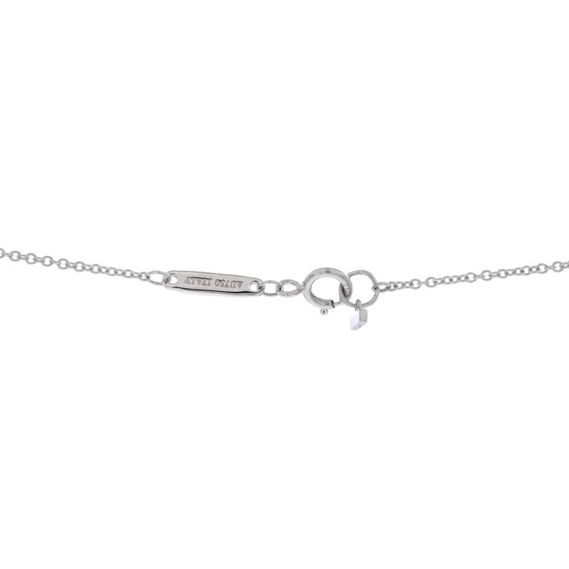 Tiffany & Co. T Open Horizontal Bar Pendant Necklace 18K White Gold with Diamond - 4