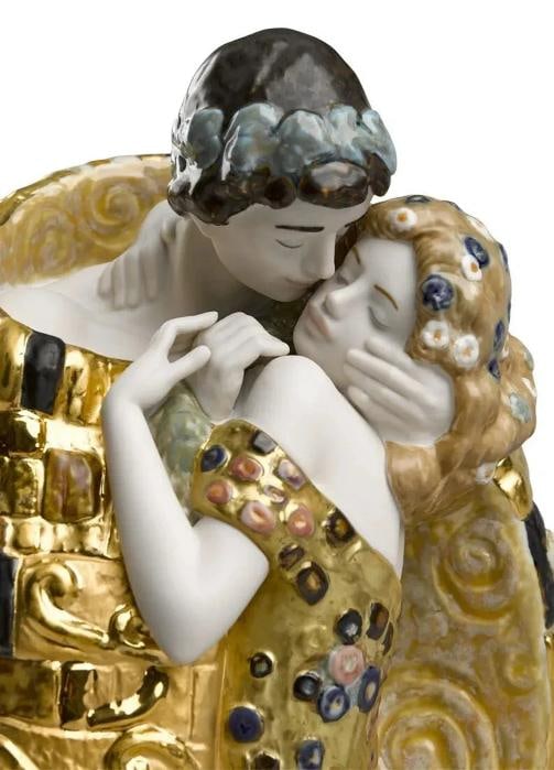 LladrÃƒÂ² Sculpture Couple The Kiss by Klimt Lustre Gold Ref. 01008667 - Officia - 2