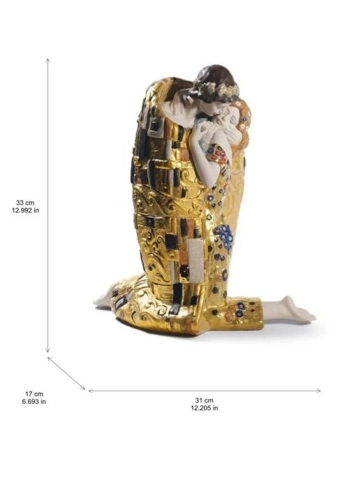 LladrÃƒÂ² Sculpture Couple The Kiss by Klimt Lustre Gold Ref. 01008667 - Officia - 6