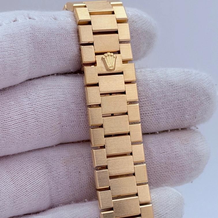 Rolex Cellini 4350 27mm Anniversary Diamond Dial 18k Yellow Gold Box Papers - 17