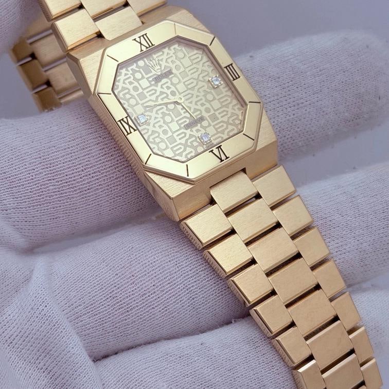 Rolex Cellini 4350 27mm Anniversary Diamond Dial 18k Yellow Gold Box Papers - 7
