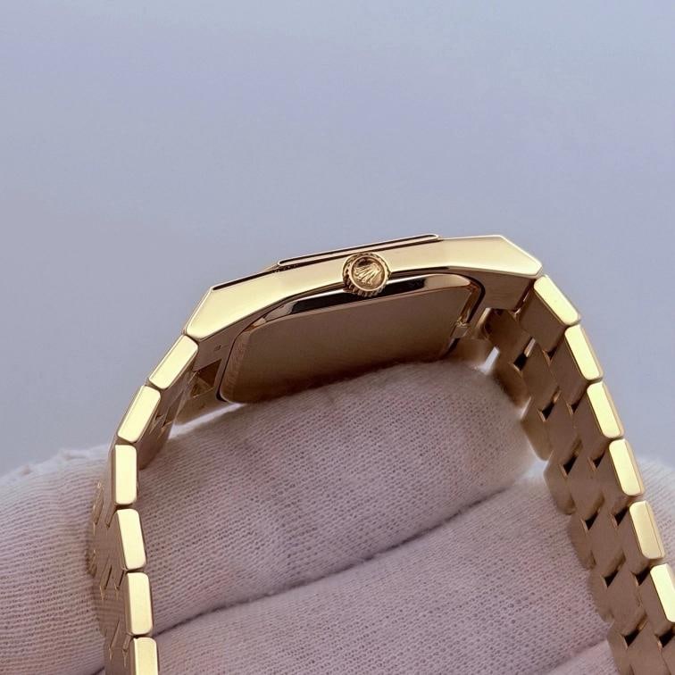Rolex Cellini 4350 27mm Anniversary Diamond Dial 18k Yellow Gold Box Papers - 8