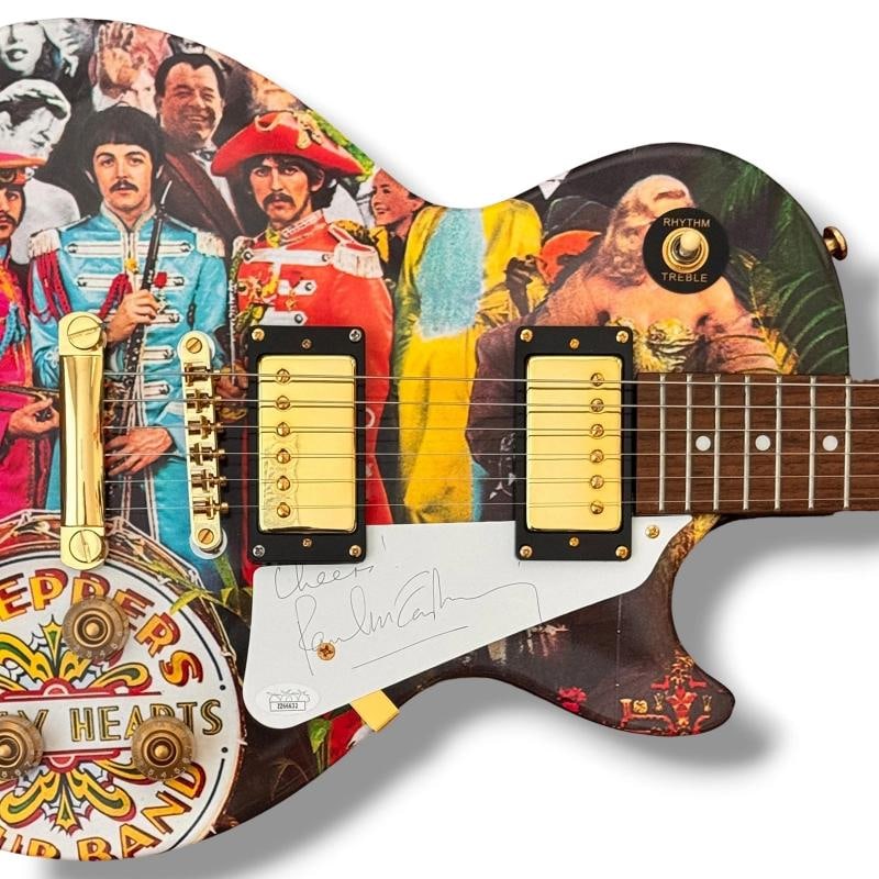 Paul McCartney Signed Guitar Custom Graphics JSA COA The Beatles Sgt. Pepper's - 2