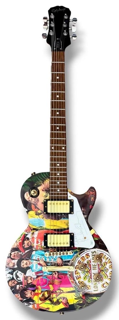 Paul McCartney Signed Guitar Custom Graphics JSA COA The Beatles Sgt. Pepper's - 3