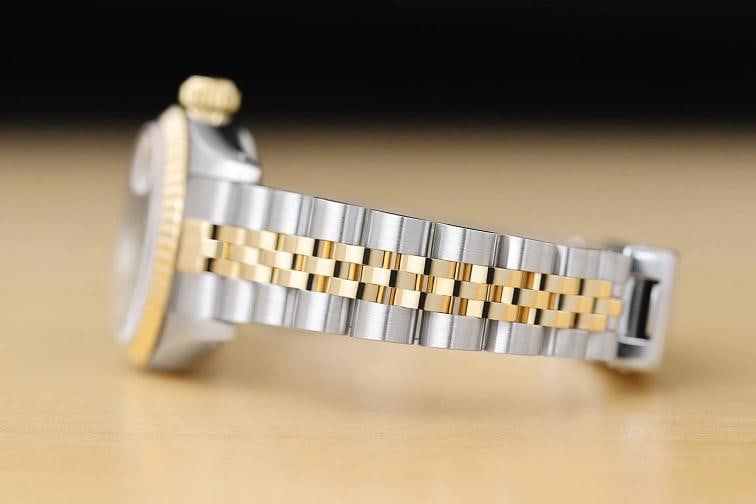 ROLEX LADIES DATEJUST 69173 CHAMPAGNE DIAL 18K YELLOW GOLD STEEL TWO TONE WATCH - 5