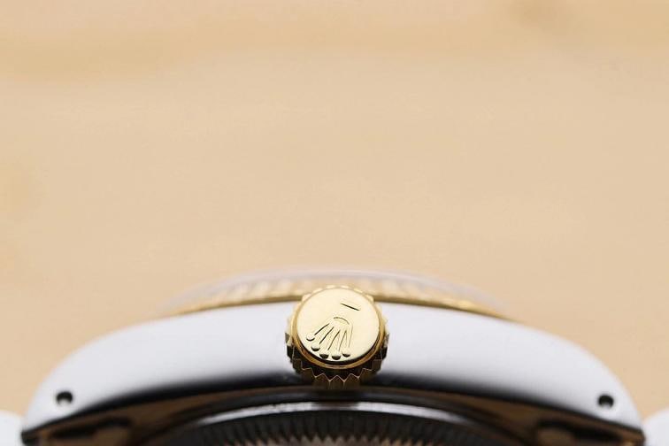 ROLEX LADIES DATEJUST 69173 CHAMPAGNE DIAL 18K YELLOW GOLD STEEL TWO TONE WATCH - 9