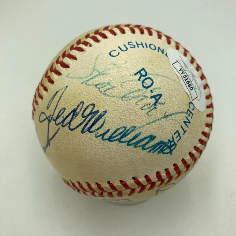 Mickey Mantle & Ted Williams Hall Of Fame Multi Signed Baseball JSA COA - 3