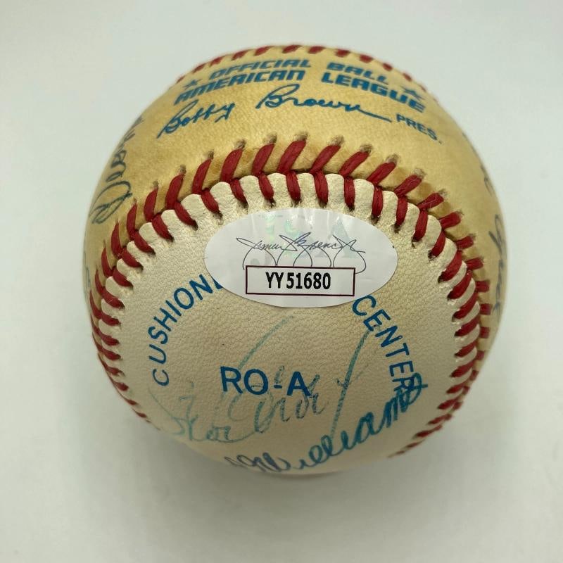 Mickey Mantle & Ted Williams Hall Of Fame Multi Signed Baseball JSA COA - 6