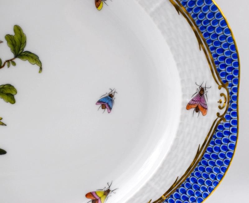 Herend Blue Scale Fish Net Platter Hand Painted - Hungary - 4