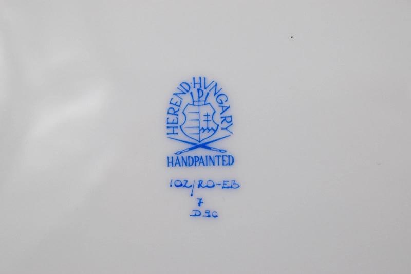 Herend Blue Scale Fish Net Platter Hand Painted - Hungary - 8