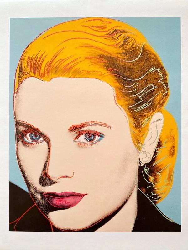 ANDY WARHOL ESTATE RARE VTG 1989 COLLECTOR'S LITHOGRAPH PRINT "GRACE KELLY" 1984 - 10